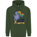 LGBT Sloth The Future Is Equal Gay Pride Childrens Kids Hoodie Forest Green