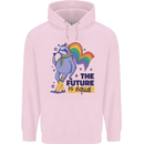 LGBT Sloth The Future Is Equal Gay Pride Childrens Kids Hoodie Light Pink