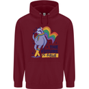 LGBT Sloth The Future Is Equal Gay Pride Childrens Kids Hoodie Maroon