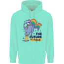 LGBT Sloth The Future Is Equal Gay Pride Childrens Kids Hoodie Peppermint