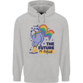 LGBT Sloth The Future Is Equal Gay Pride Childrens Kids Hoodie Sports Grey