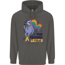 LGBT Sloth The Future Is Equal Gay Pride Childrens Kids Hoodie Storm Grey