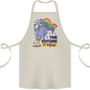 LGBT Sloth The Future Is Equal Gay Pride Cotton Apron 100% Organic Natural