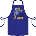 LGBT Sloth The Future Is Equal Gay Pride Cotton Apron 100% Organic Royal Blue
