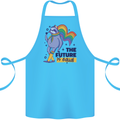 LGBT Sloth The Future Is Equal Gay Pride Cotton Apron 100% Organic Turquoise