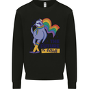 LGBT Sloth The Future Is Equal Gay Pride Kids Sweatshirt Jumper Black