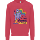 LGBT Sloth The Future Is Equal Gay Pride Kids Sweatshirt Jumper Heliconia