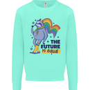 LGBT Sloth The Future Is Equal Gay Pride Kids Sweatshirt Jumper Peppermint