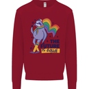 LGBT Sloth The Future Is Equal Gay Pride Kids Sweatshirt Jumper Red