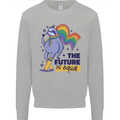 LGBT Sloth The Future Is Equal Gay Pride Kids Sweatshirt Jumper Sports Grey