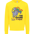 LGBT Sloth The Future Is Equal Gay Pride Kids Sweatshirt Jumper Yellow