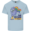 LGBT Sloth The Future Is Equal Gay Pride Kids T-Shirt Childrens Light Blue