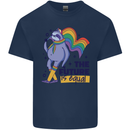 LGBT Sloth The Future Is Equal Gay Pride Kids T-Shirt Childrens Navy Blue