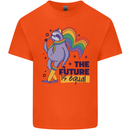 LGBT Sloth The Future Is Equal Gay Pride Kids T-Shirt Childrens Orange