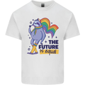 LGBT Sloth The Future Is Equal Gay Pride Kids T-Shirt Childrens White