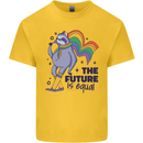 LGBT Sloth The Future Is Equal Gay Pride Kids T-Shirt Childrens Yellow