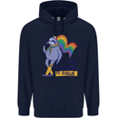 LGBT Sloth The Future Is Equal Gay Pride Mens 80% Cotton Hoodie Navy Blue