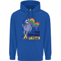 LGBT Sloth The Future Is Equal Gay Pride Mens 80% Cotton Hoodie Royal Blue