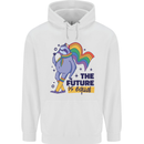 LGBT Sloth The Future Is Equal Gay Pride Mens 80% Cotton Hoodie White