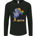 LGBT Sloth The Future Is Equal Gay Pride Mens Long Sleeve T-Shirt Black