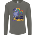 LGBT Sloth The Future Is Equal Gay Pride Mens Long Sleeve T-Shirt Charcoal