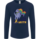 LGBT Sloth The Future Is Equal Gay Pride Mens Long Sleeve T-Shirt Navy Blue