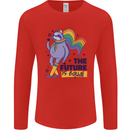 LGBT Sloth The Future Is Equal Gay Pride Mens Long Sleeve T-Shirt Red