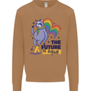 LGBT Sloth The Future Is Equal Gay Pride Mens Sweatshirt Jumper Caramel Latte