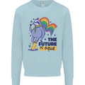 LGBT Sloth The Future Is Equal Gay Pride Mens Sweatshirt Jumper Light Blue