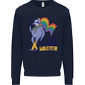 LGBT Sloth The Future Is Equal Gay Pride Mens Sweatshirt Jumper Navy Blue