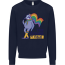 LGBT Sloth The Future Is Equal Gay Pride Mens Sweatshirt Jumper Navy Blue