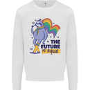LGBT Sloth The Future Is Equal Gay Pride Mens Sweatshirt Jumper White