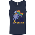 LGBT Sloth The Future Is Equal Gay Pride Mens Vest Tank Top Navy Blue
