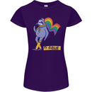 LGBT Sloth The Future Is Equal Gay Pride Womens Petite Cut T-Shirt Purple