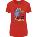 LGBT Sloth The Future Is Equal Gay Pride Womens Wider Cut T-Shirt Red