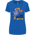 LGBT Sloth The Future Is Equal Gay Pride Womens Wider Cut T-Shirt Royal Blue