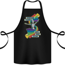 LGBT Surround Yourself Gay Pride Colours Cotton Apron 100% Organic Black