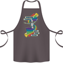 LGBT Surround Yourself Gay Pride Colours Cotton Apron 100% Organic Dark Grey