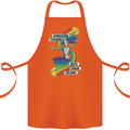 LGBT Surround Yourself Gay Pride Colours Cotton Apron 100% Organic Orange