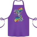 LGBT Surround Yourself Gay Pride Colours Cotton Apron 100% Organic Purple