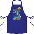 LGBT Surround Yourself Gay Pride Colours Cotton Apron 100% Organic Royal Blue