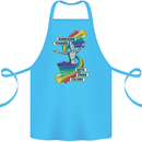LGBT Surround Yourself Gay Pride Colours Cotton Apron 100% Organic Turquoise