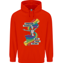 LGBT Surround Yourself Gay Pride Colours Mens 80% Cotton Hoodie Bright Red