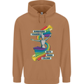 LGBT Surround Yourself Gay Pride Colours Mens 80% Cotton Hoodie Caramel Latte