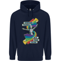 LGBT Surround Yourself Gay Pride Colours Mens 80% Cotton Hoodie Navy Blue