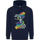 LGBT Surround Yourself Gay Pride Colours Mens 80% Cotton Hoodie Navy Blue