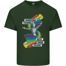LGBT Surround Yourself Gay Pride Colours Mens Cotton T-Shirt Tee Top Forest Green
