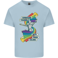 LGBT Surround Yourself Gay Pride Colours Mens Cotton T-Shirt Tee Top Light Blue