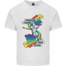 LGBT Surround Yourself Gay Pride Colours Mens Cotton T-Shirt Tee Top White