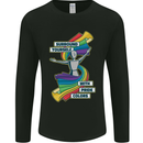 LGBT Surround Yourself Gay Pride Colours Mens Long Sleeve T-Shirt Black